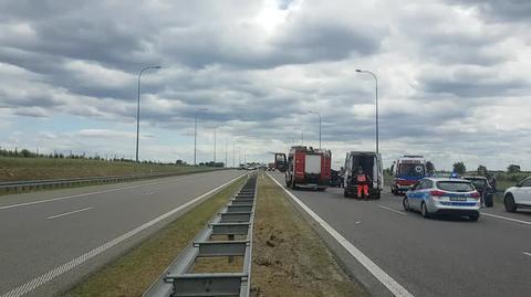 Wypadek dwa auta droga s3 w kierunku Gorzowa Wlk