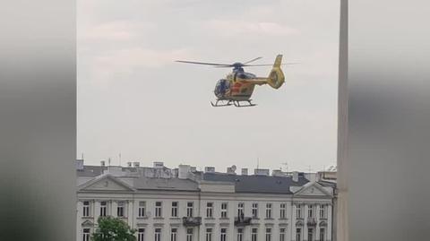 Śmigłowiec LPR nad rondem de Gaulle'a