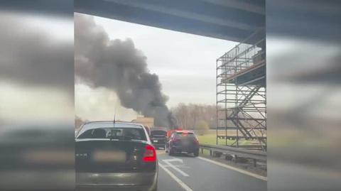 Pożar autobusu miejskiego w Mysłowicach