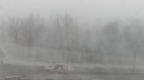 Burza śnieżna w Łodzi