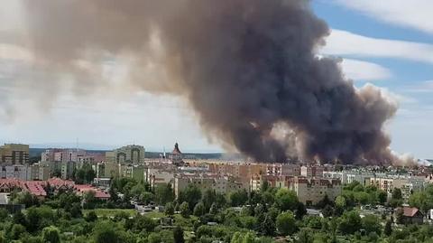 Pożar Lubin okolica