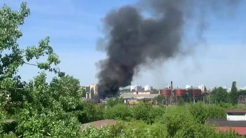 Pożar w okolicy PKP Warszawa Wschodnia