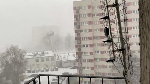 Burza śnieżna w Warszawie