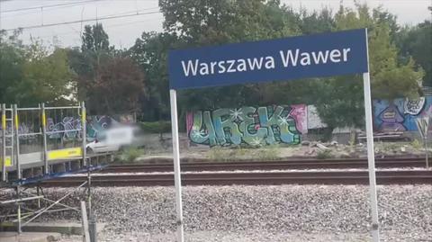 Uszkodzony pociąg, Warszawa Wawer