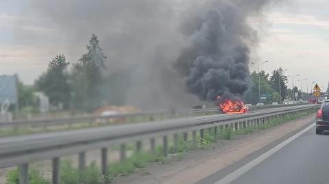 Pożar samochodu na DK7