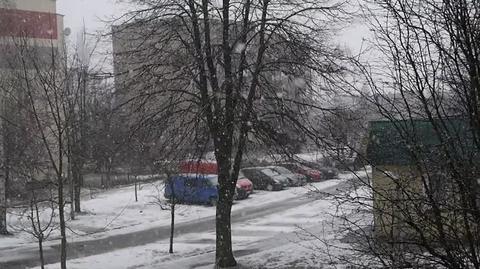 Na Podlasiu znowu sypie śnieg