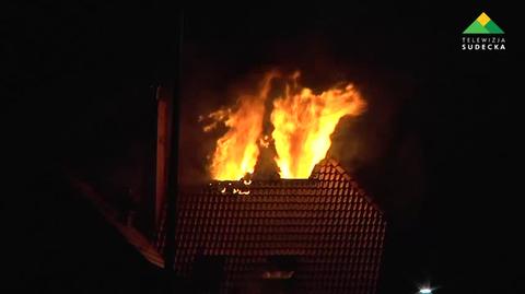 Pożar domu w Bielawie