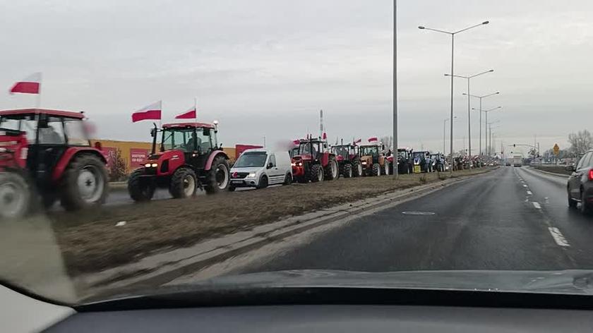 Strajk rolników w Toruniu