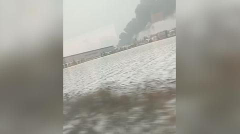 Pożar hali produkcyjnej w Umiastowie