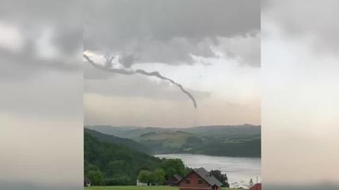 Trąba powietrzna nad Librantową