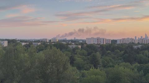 Pożar pustostanu na Mokotowie
