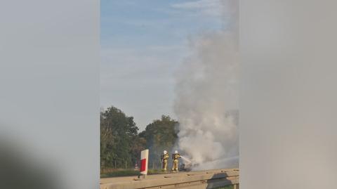 Pożar samochodu na A4