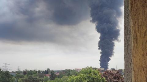 Pożar składowiska odpadów w Siemianowicach Śląskich