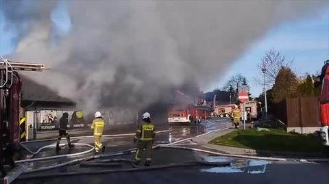 Pożar sklepu w Gorlicach