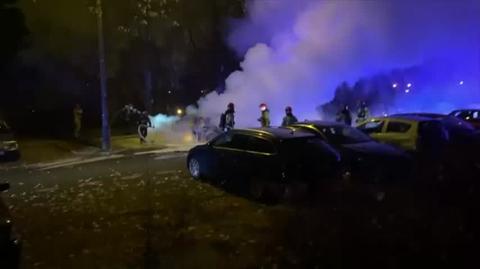 Nocny pożar na Woli