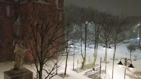 Opady śniegu w Lęborku