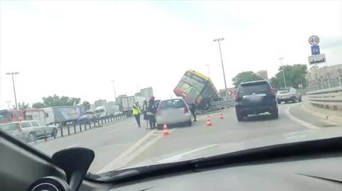 Wypadek autobusu na moście Grota
