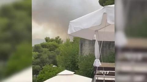 Pożar w Chorwacji. Widok z miejscowości Sparadici