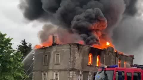 pożar w Dygowie