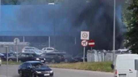Pożar na parkingu w Gdańsku