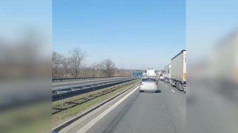 Wypadek TIR-a na A4 od Wrocławia do Gliwic