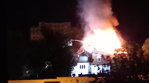 Pożar zabytkowej kamienicy w Głogowie 